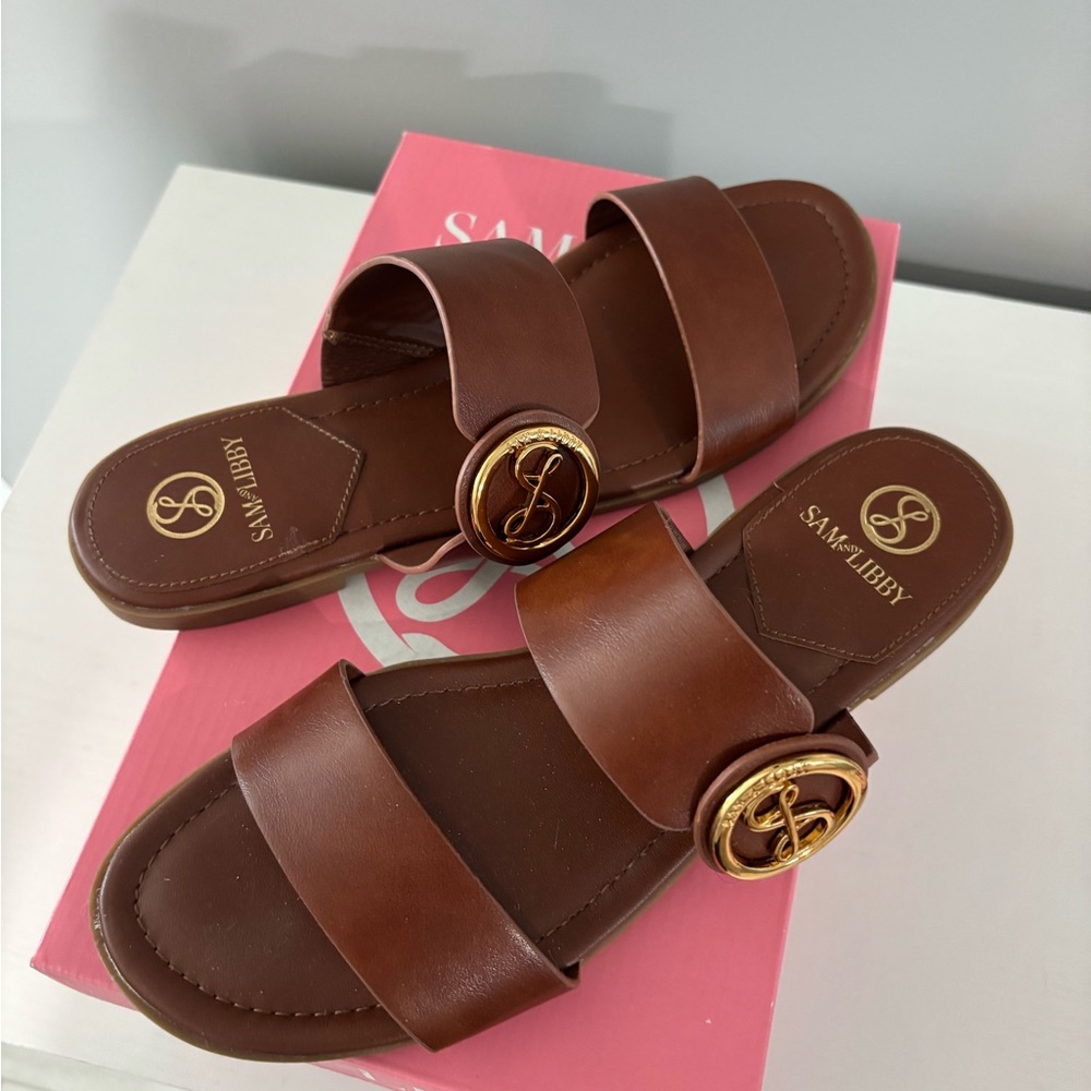 Victoria's Secret Brown Slide Sandals